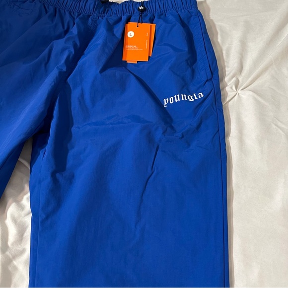 YoungLA men’s Blue Joggers with Logo - Picture 4 of 4